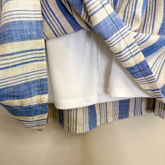 3/$10⚡️Torrid Blue & White Striped Knee Length Skirt with Elastic Waist - Picture 14 of 14